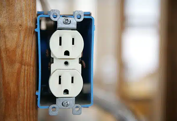 An exposed outlet
