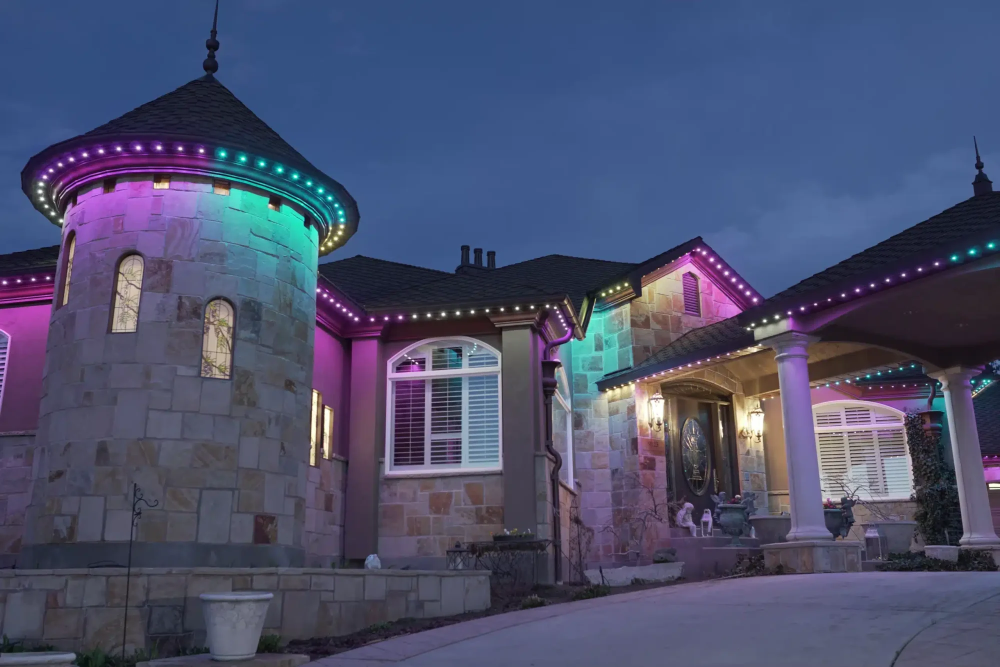 Easter jellyfish lighting in Westminister, CO.