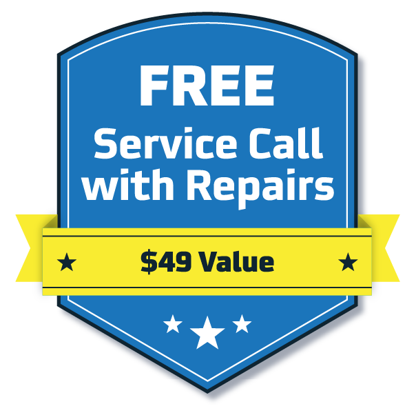 Free service call with repairs