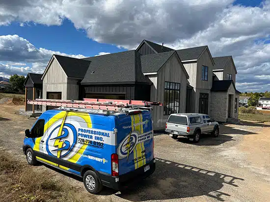Professional power van in front of home in Westminster, CO.