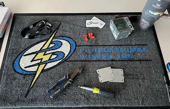 tools sitting on Professional power mat in Westminster, CO.
