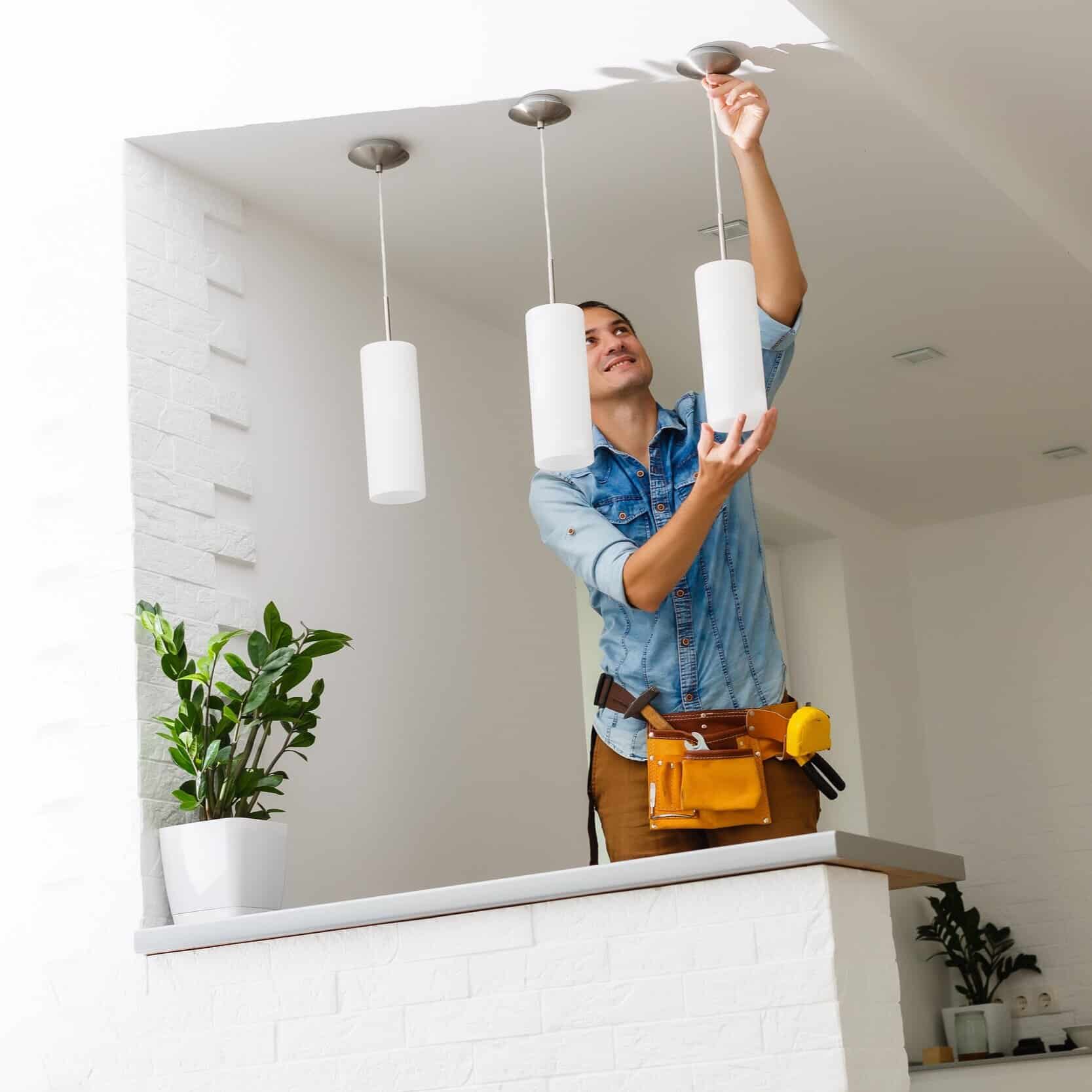 installing lighting fixtures in home — Professional Power Colorado