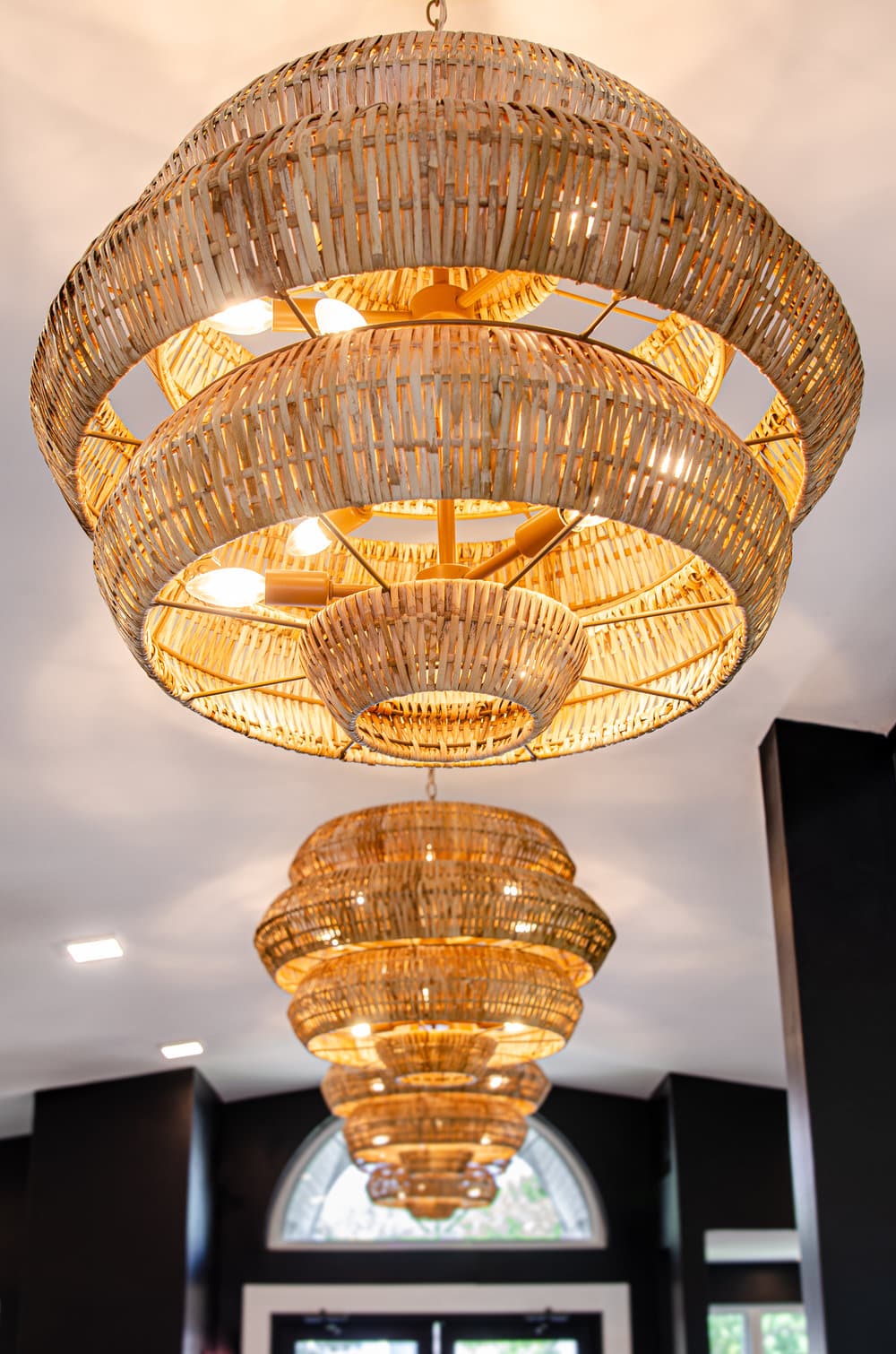 wicker light fixtures hanging from ceiling — Professional Power Colorado